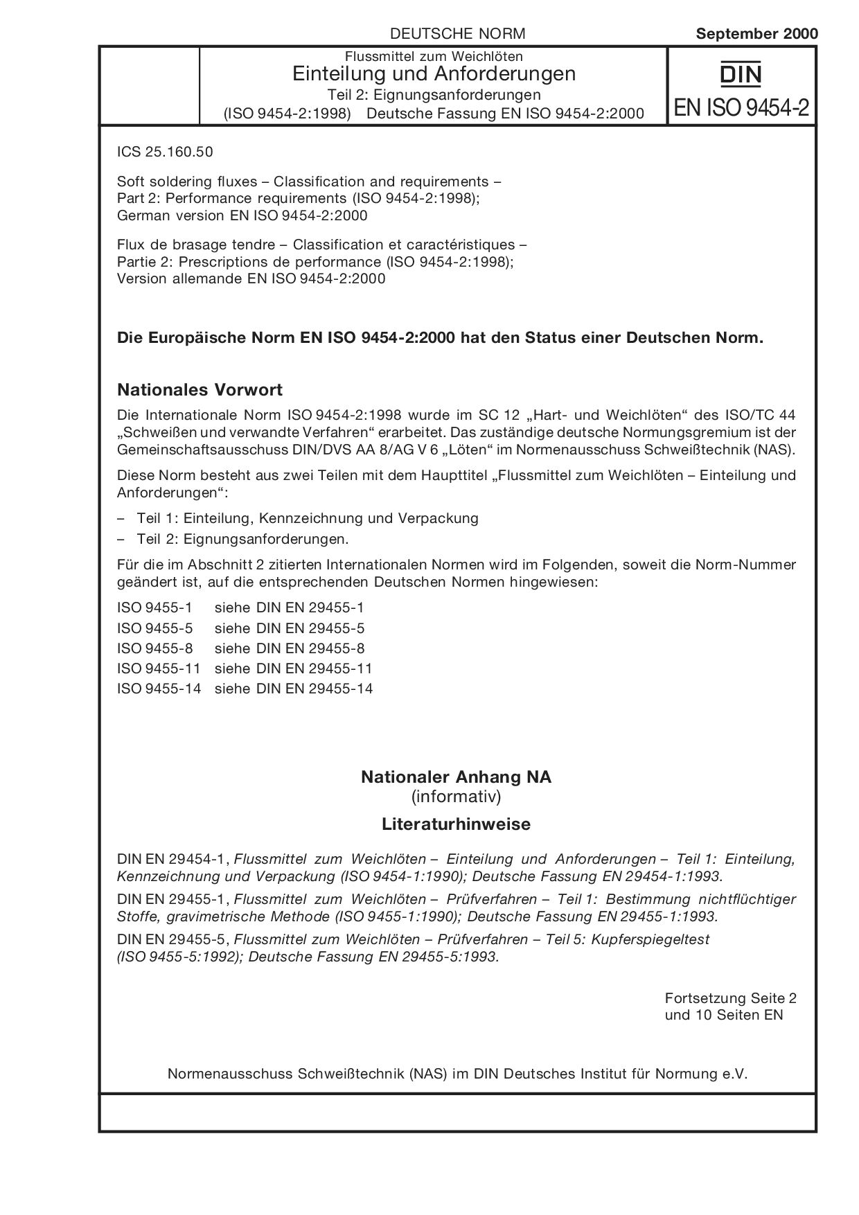 DIN EN ISO 9454-2:2000封面图