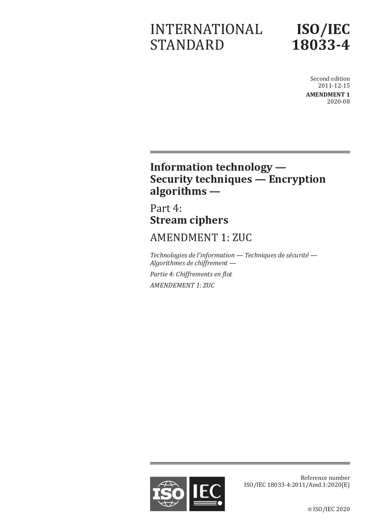 ISO/IEC 18033-4:2011/Amd 1:2020封面图