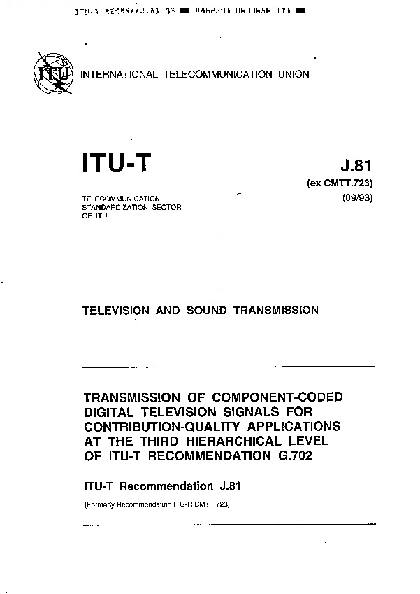 ITU-T J.81-1993