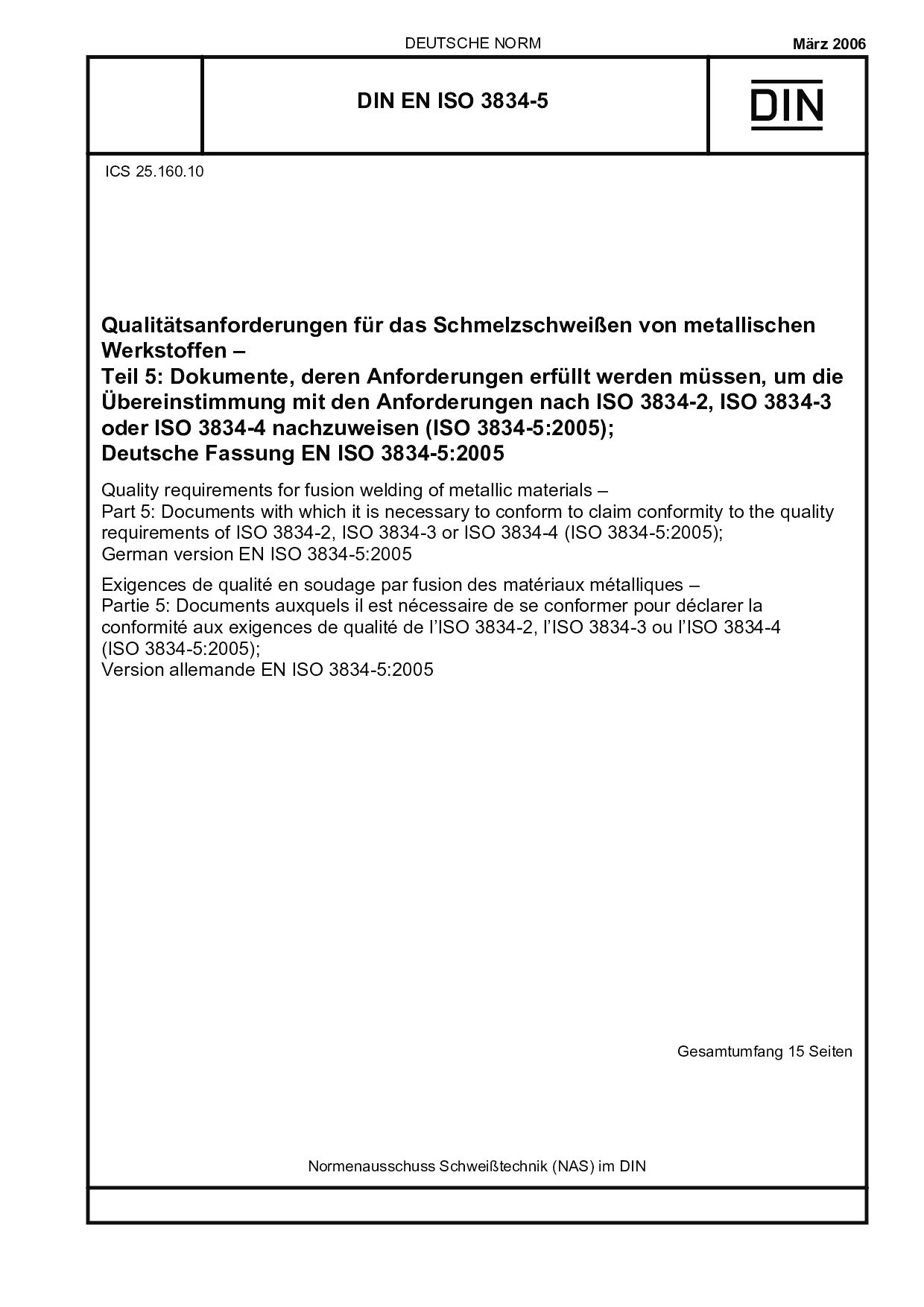 DIN EN ISO 3834-5:2006封面图