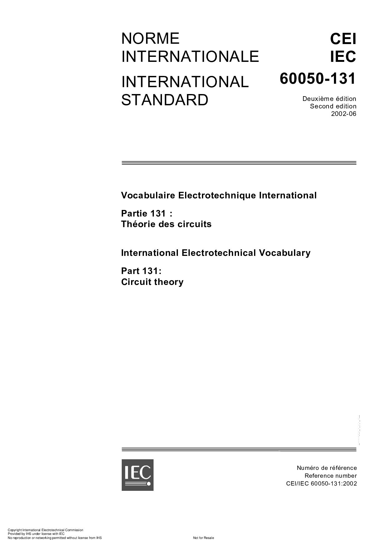 IEC 60050-131:2002封面图