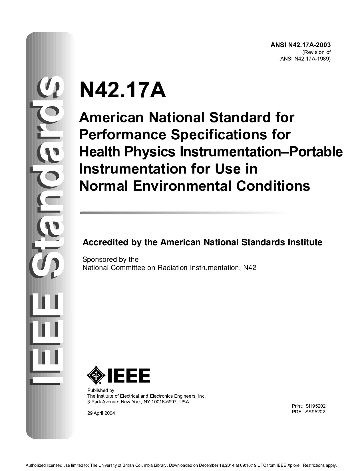 ANSI N42.17a-2003
