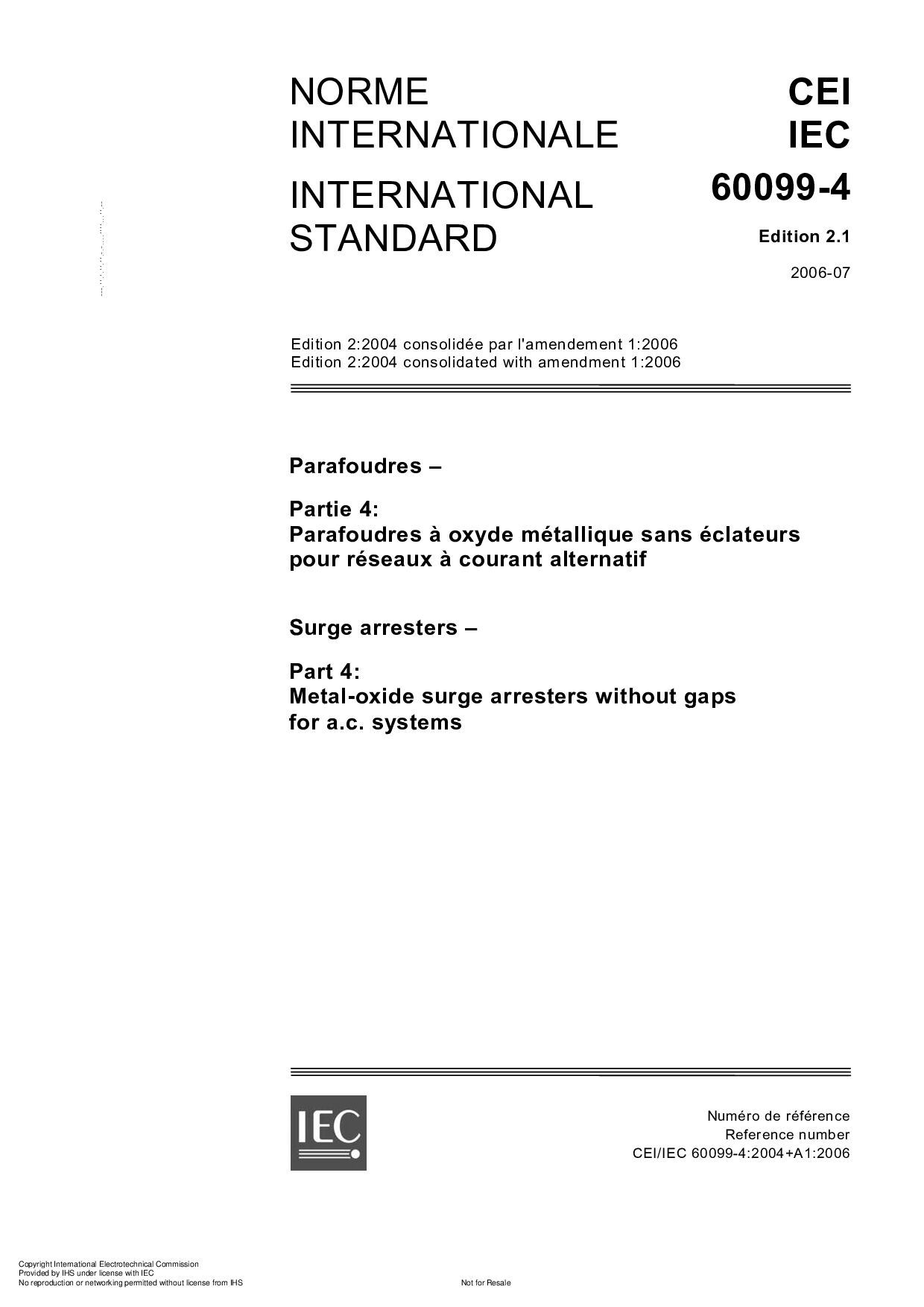 IEC 60099-4:2004封面图