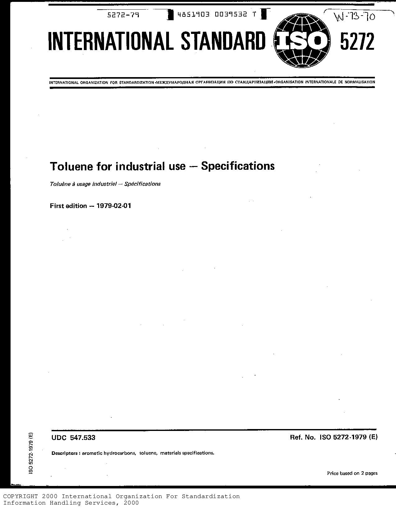 ISO 5272:1979封面图