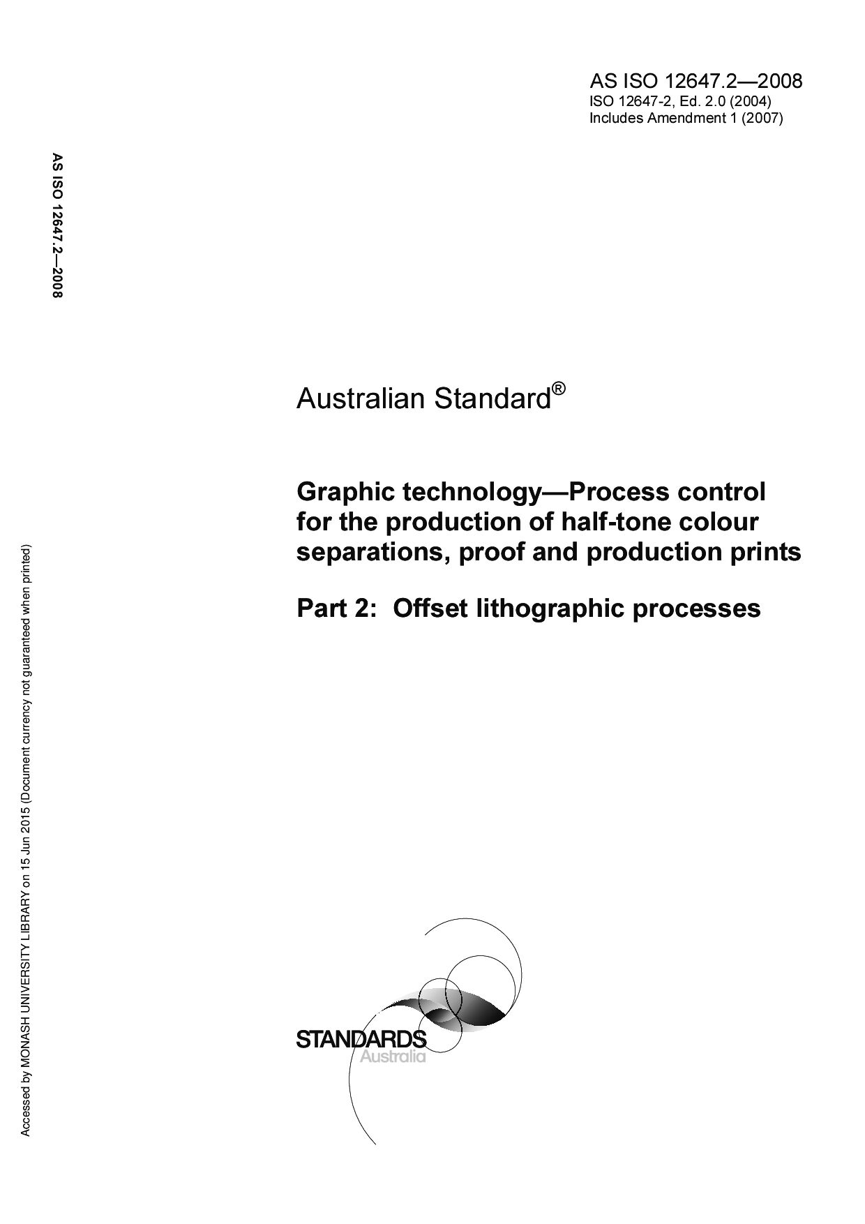 AS ISO 12647.2:2008封面图