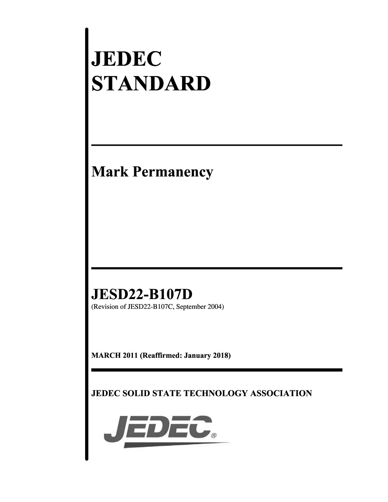 JEDEC JESD22-B107D-2011(2018)封面图