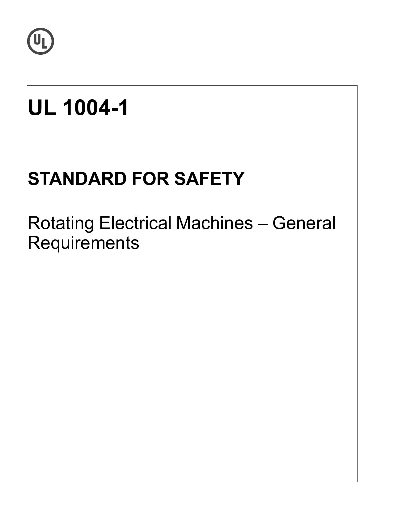 UL 1004-1-2020封面图