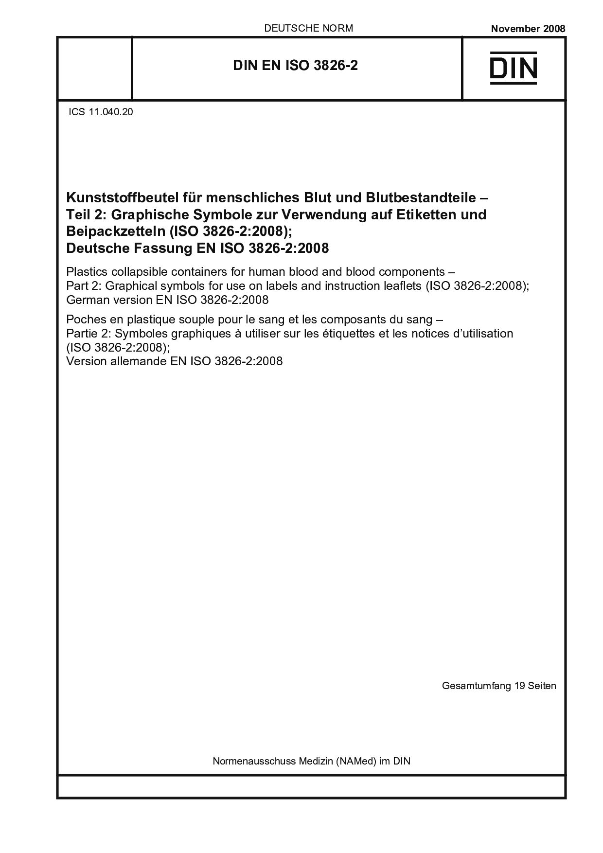DIN EN ISO 3826-2:2008