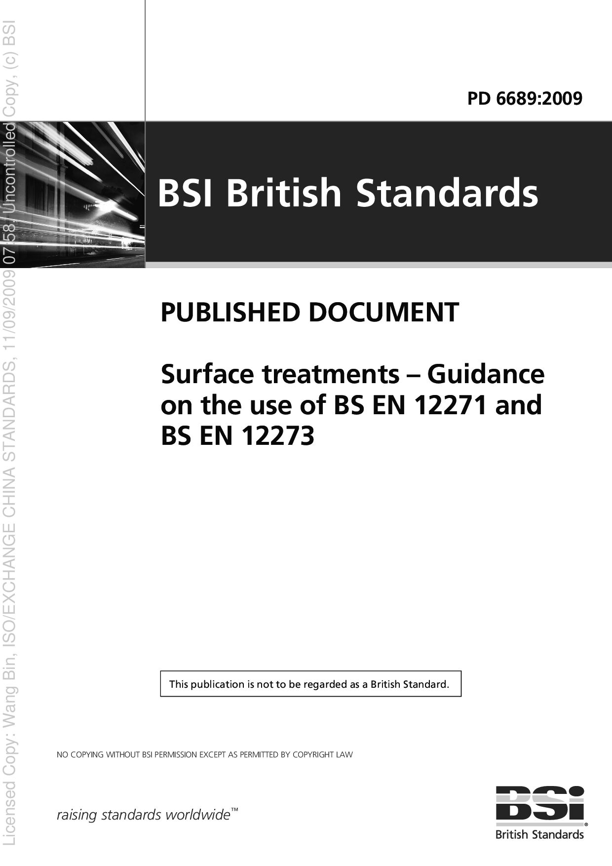 BS PD 6689:2009封面图