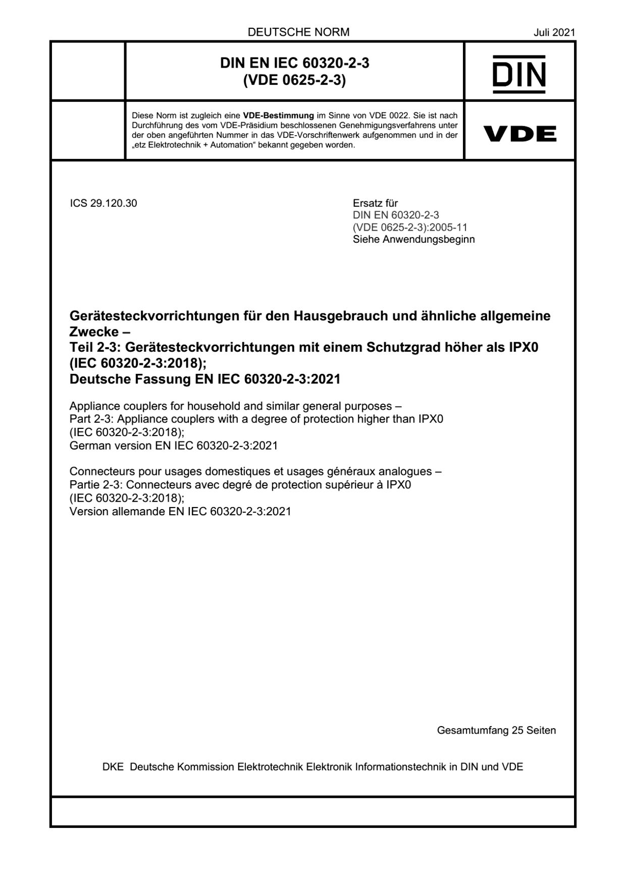 DIN EN IEC 60320-2-3:2021