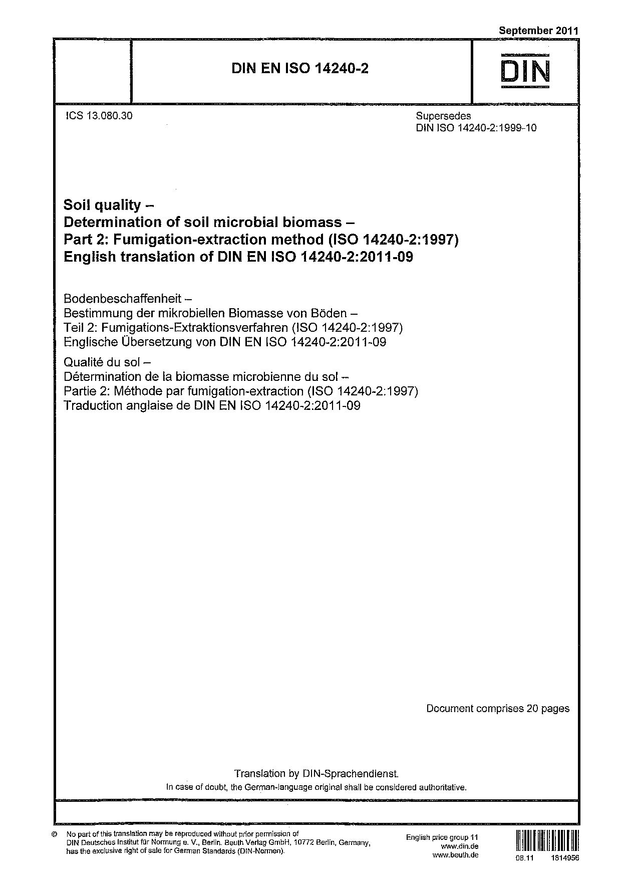 DIN EN ISO 14240-2-2011