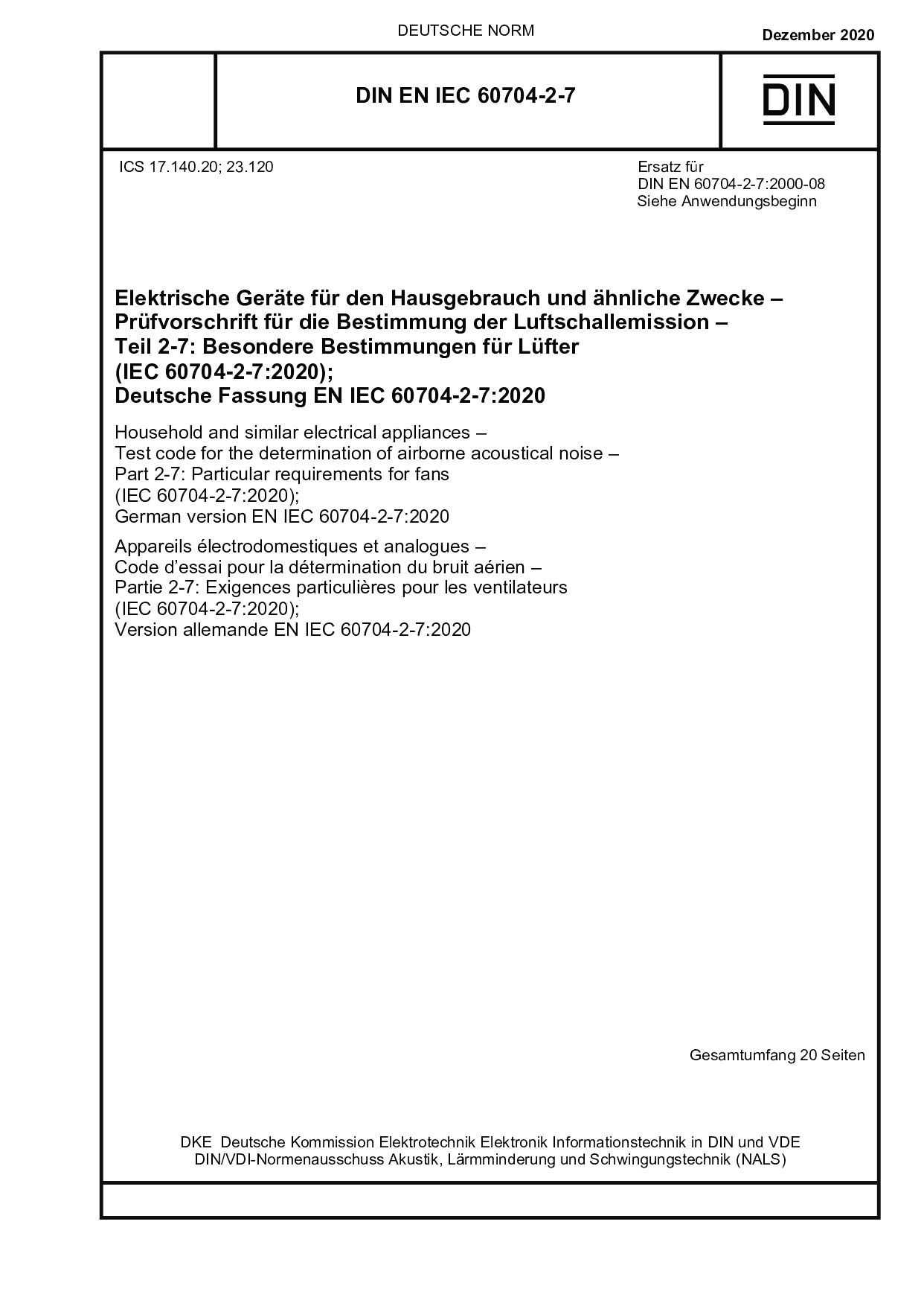 DIN EN IEC 60704-2-7:2020封面图