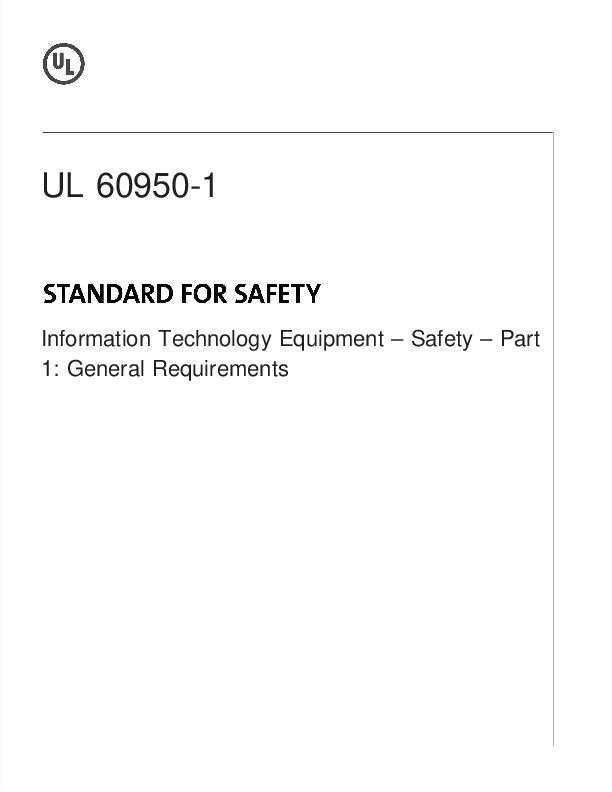 UL 60950-1-2014封面图
