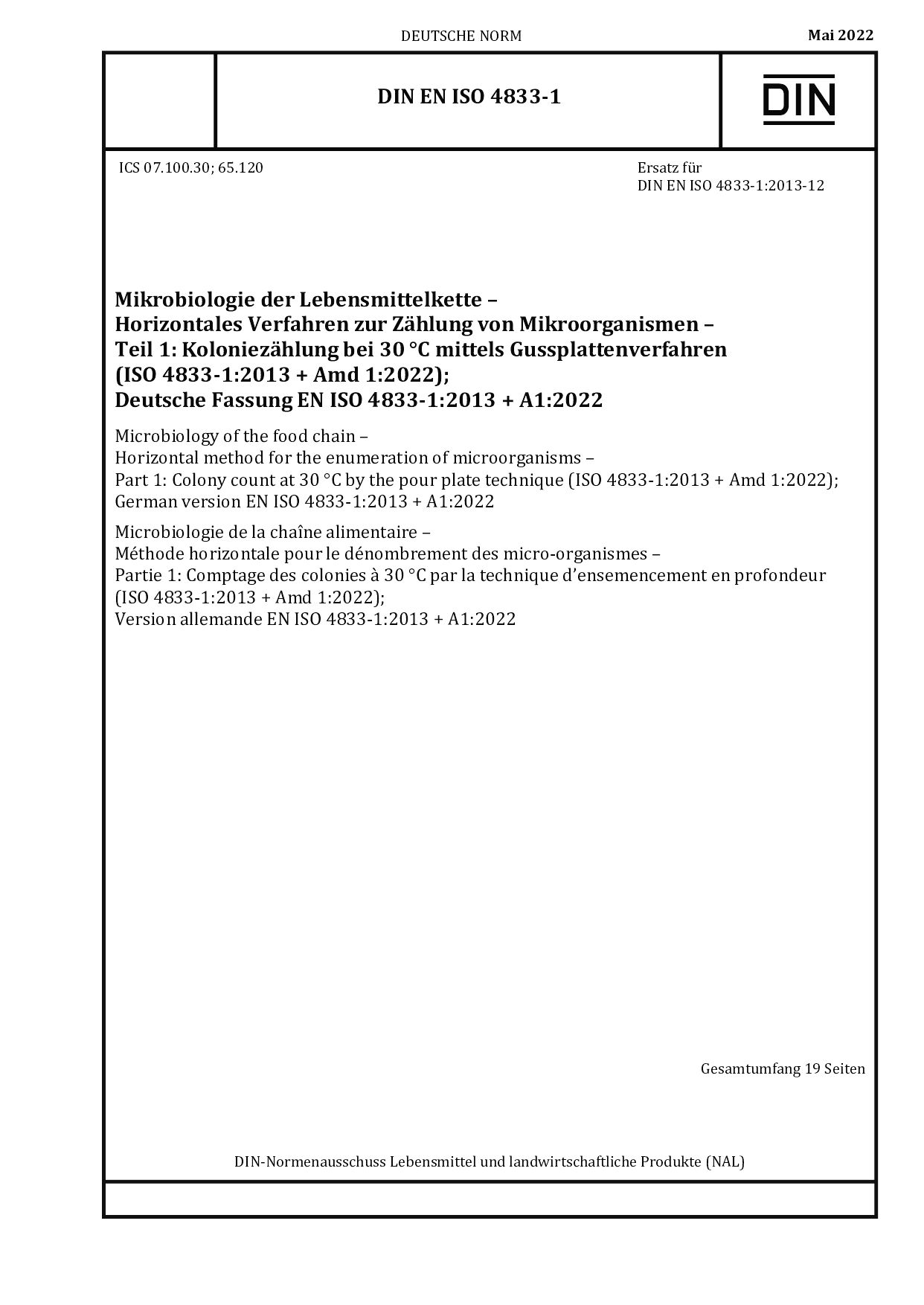 DIN EN ISO 4833-1:2022-05封面图