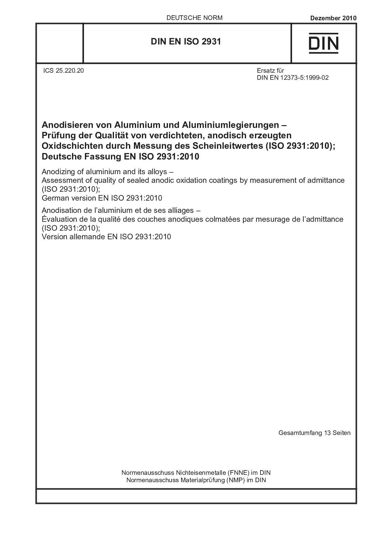DIN EN ISO 2931:2010封面图