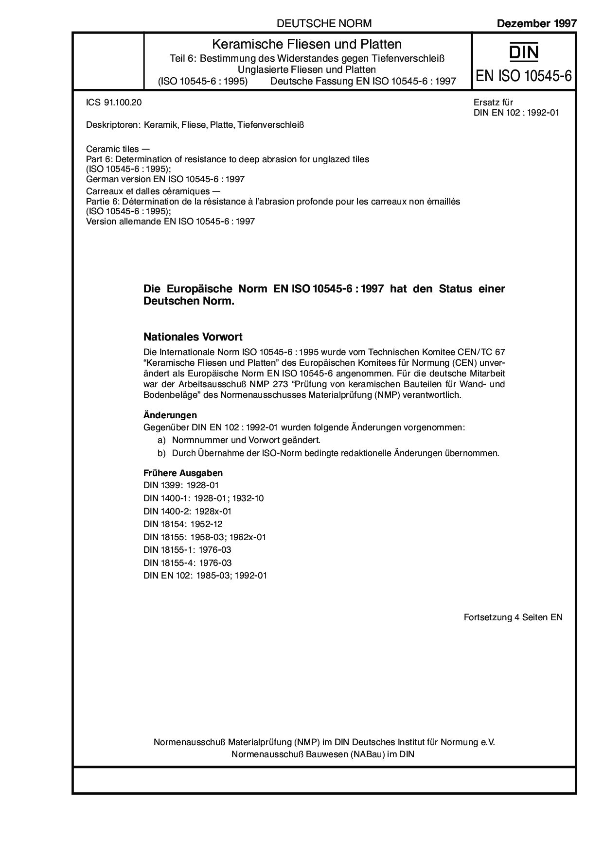DIN EN ISO 10545-6:1997封面图