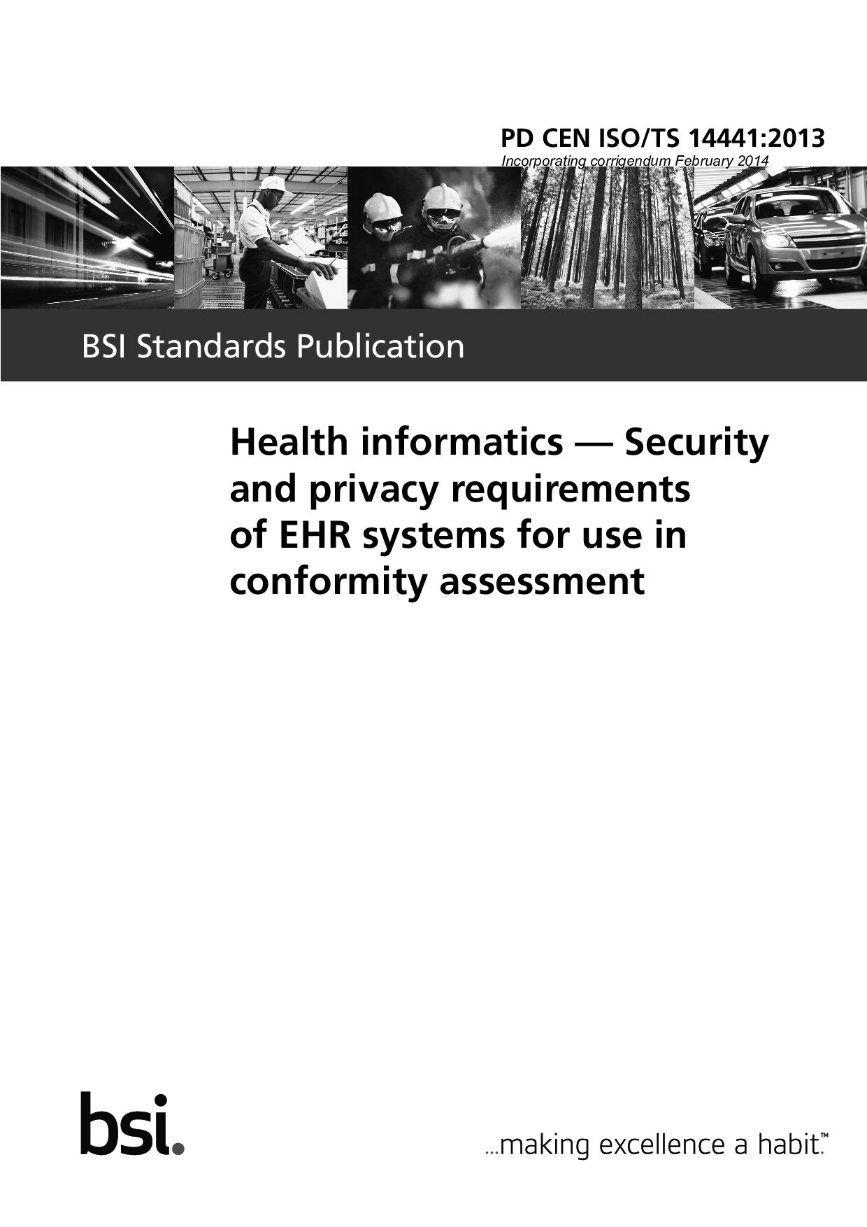 BS PD CEN ISO/TS 14441:2013(2014)封面图