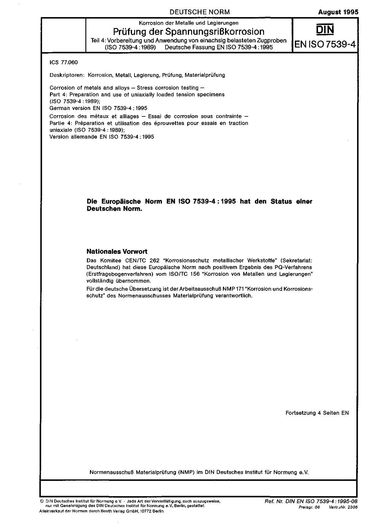 DIN EN ISO 7539-4:1995封面图