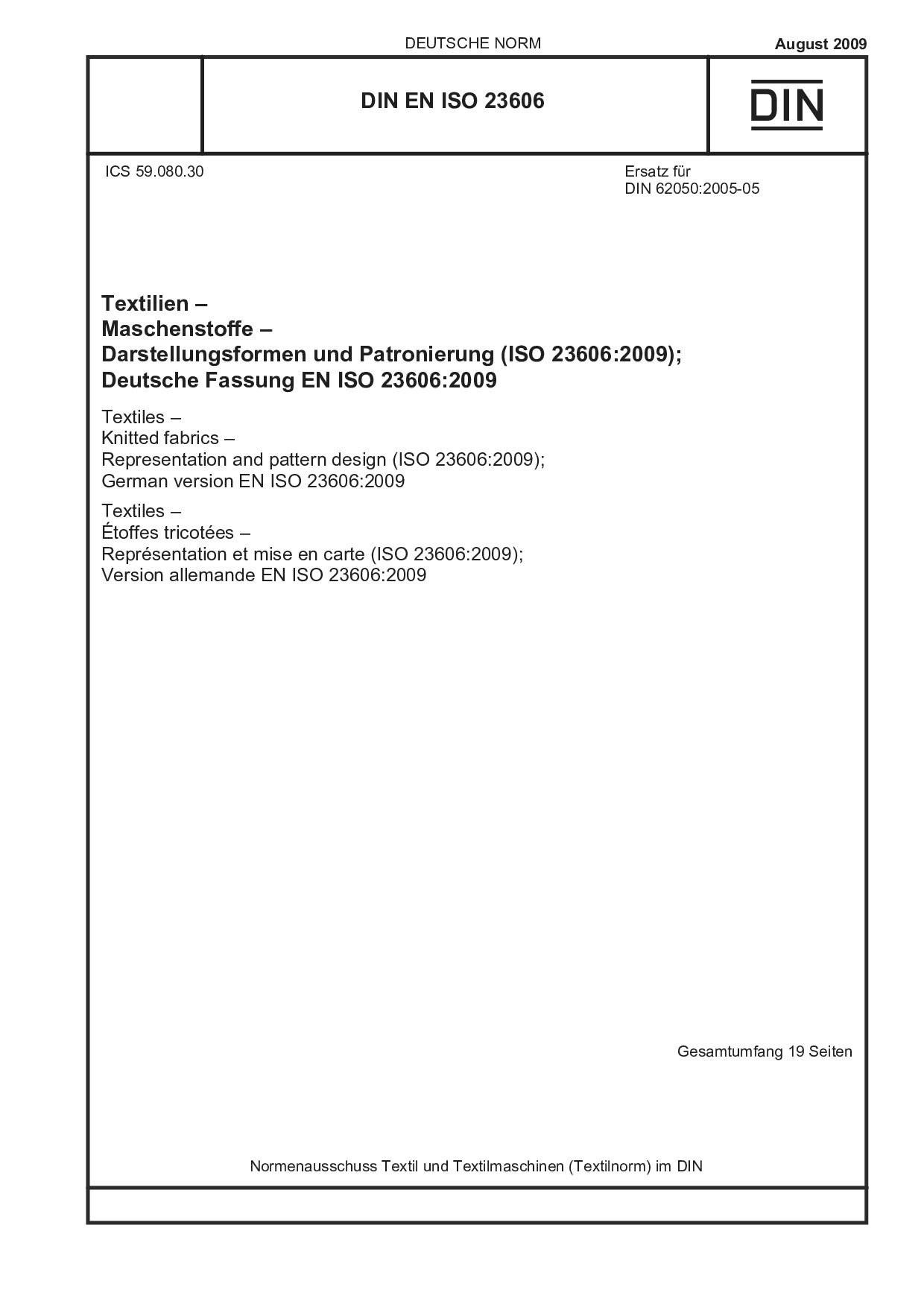 DIN EN ISO 23606:2009