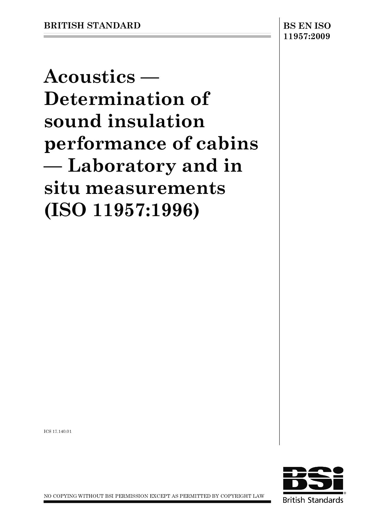 BS EN ISO 11957:2009封面图