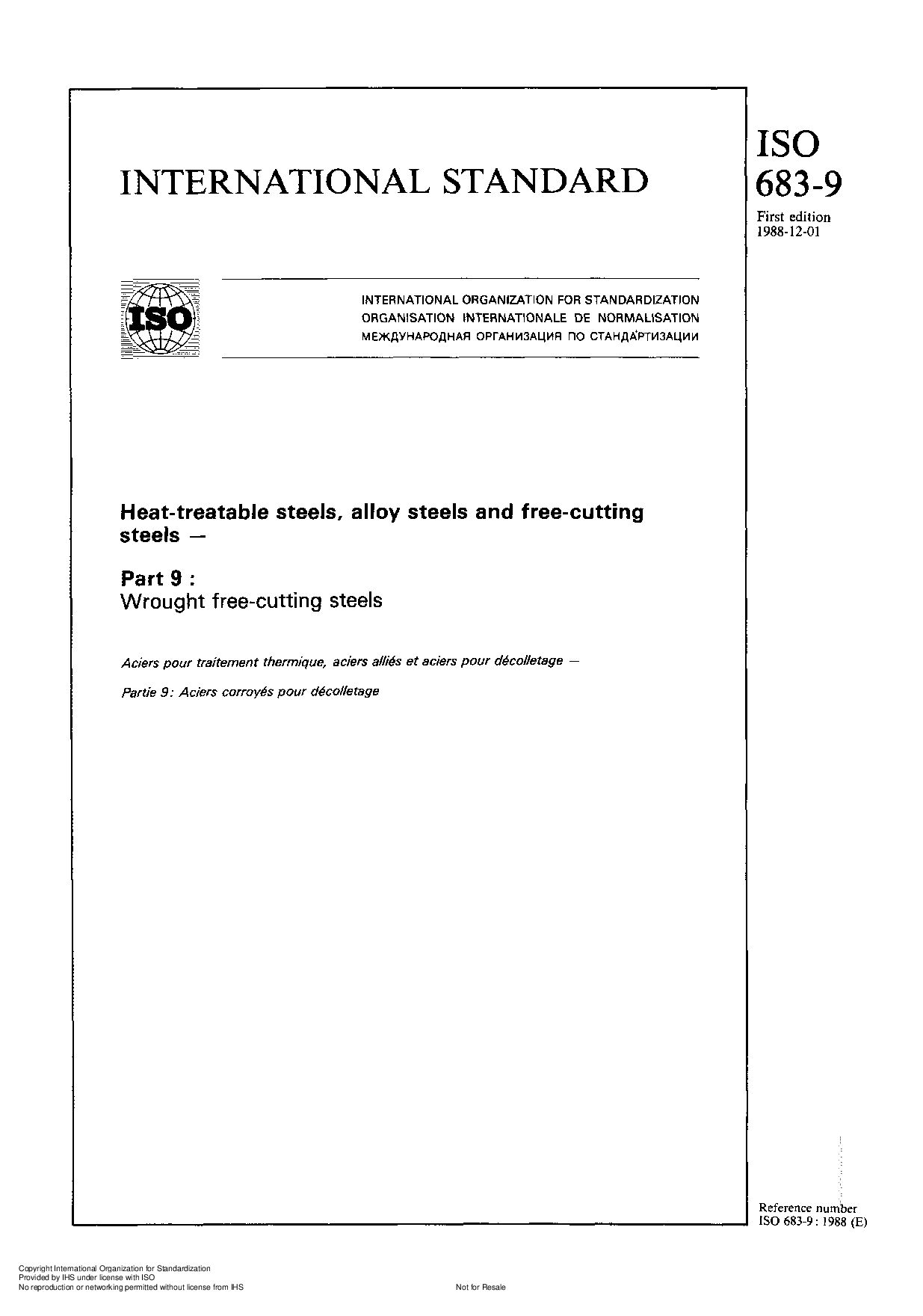 ISO 683-9:1988封面图