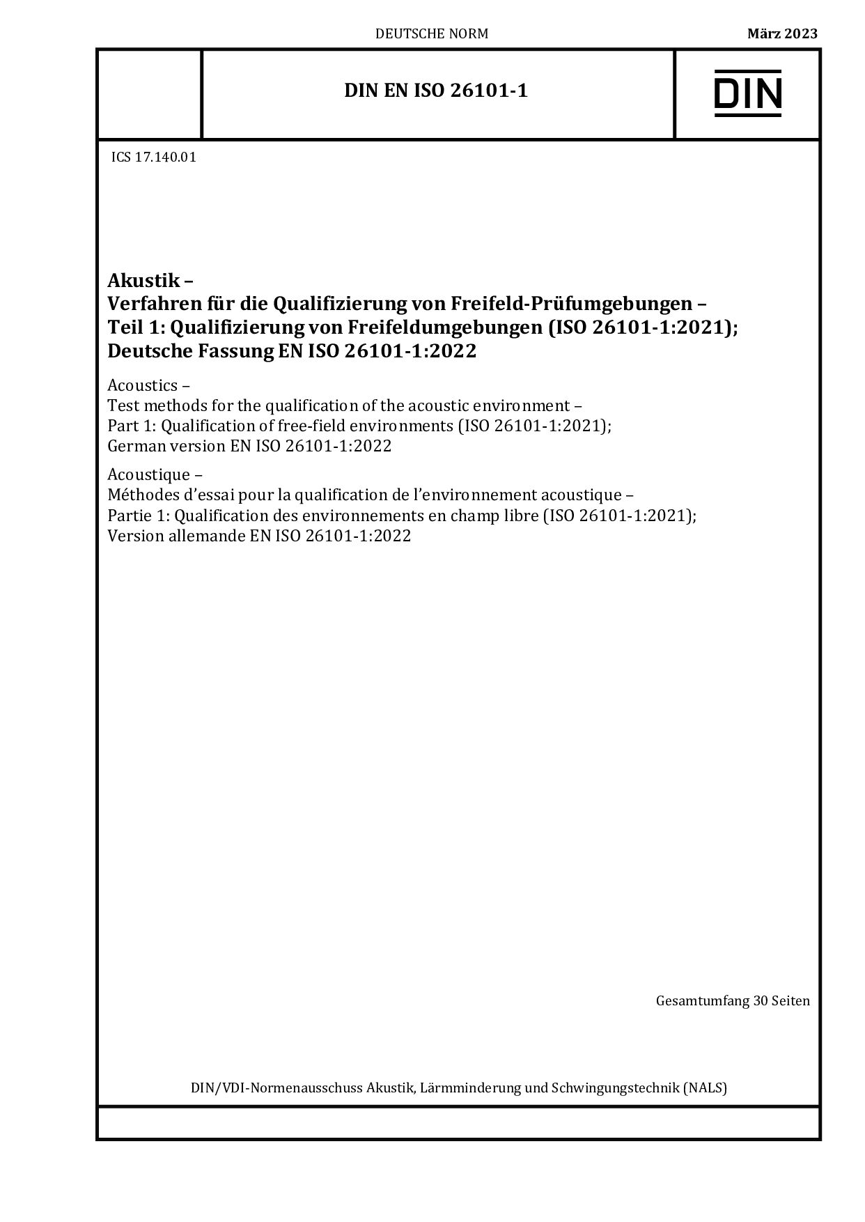 DIN EN ISO 26101-1:2023封面图