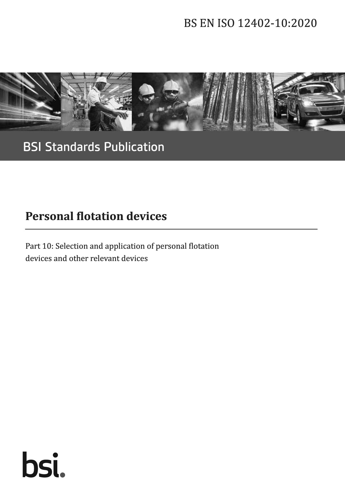 BS EN ISO 12402-10:2020封面图
