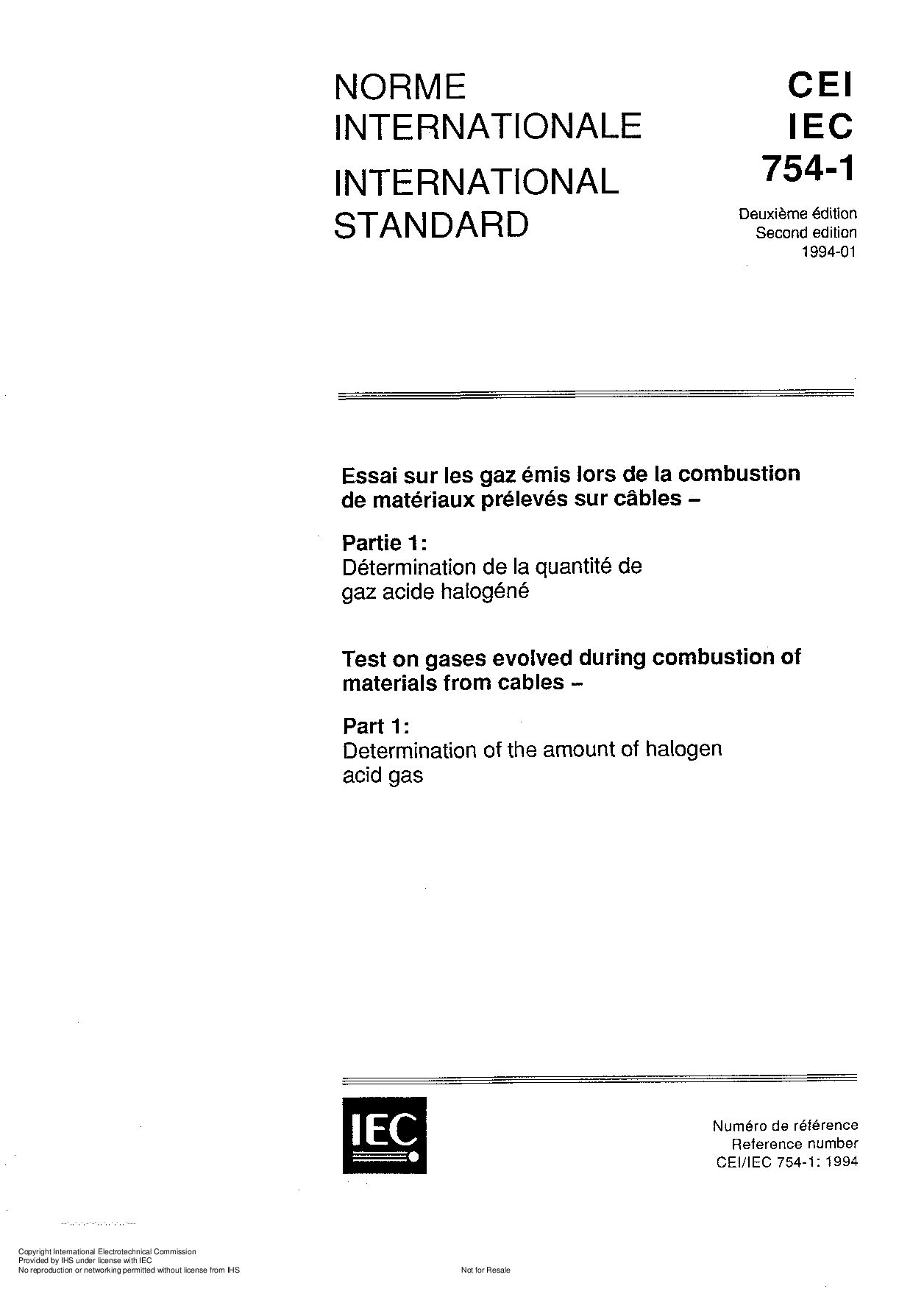 IEC 60754-1:1994
