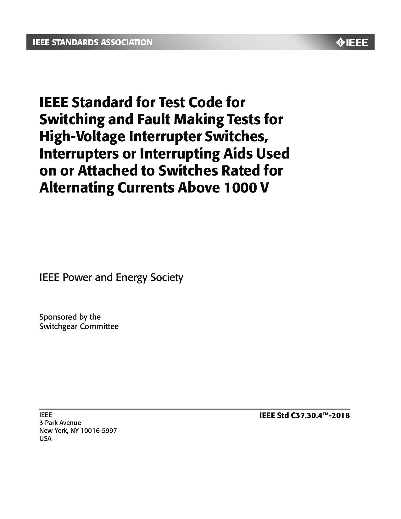 IEEE Std C37.30.4-2018