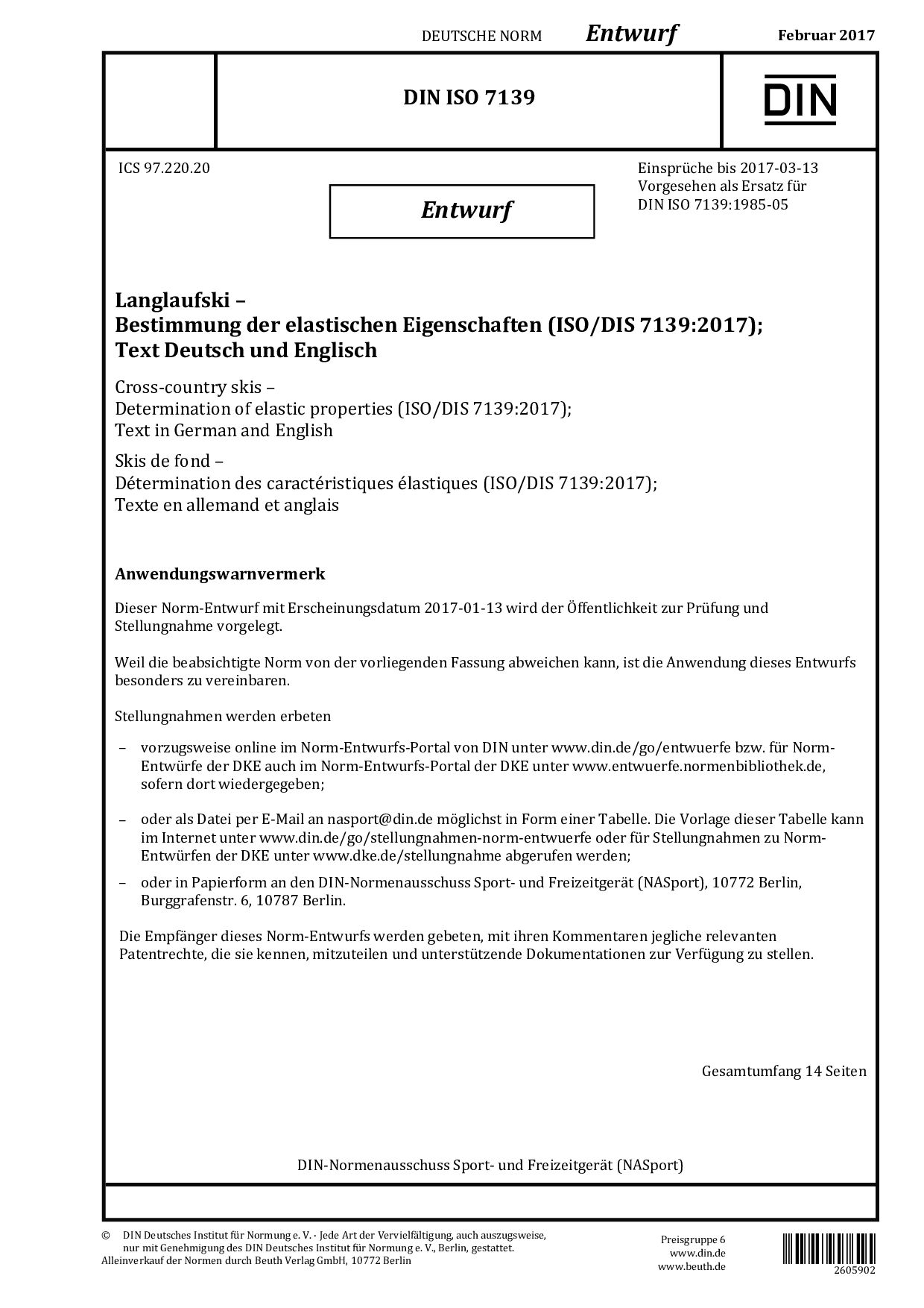 DIN ISO 7139 E:2017-02封面图