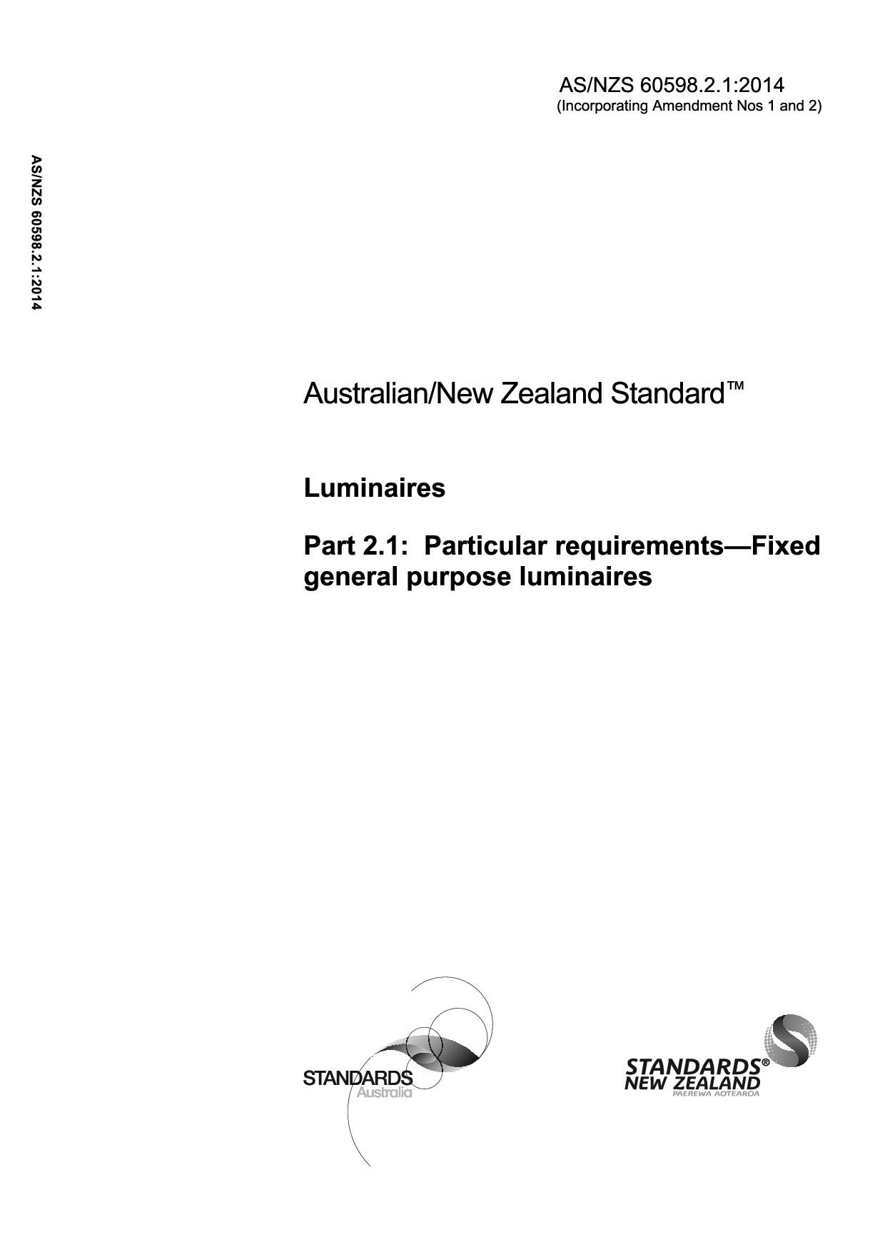 AS/NZS 60598.2.1:2014(R2019)封面图