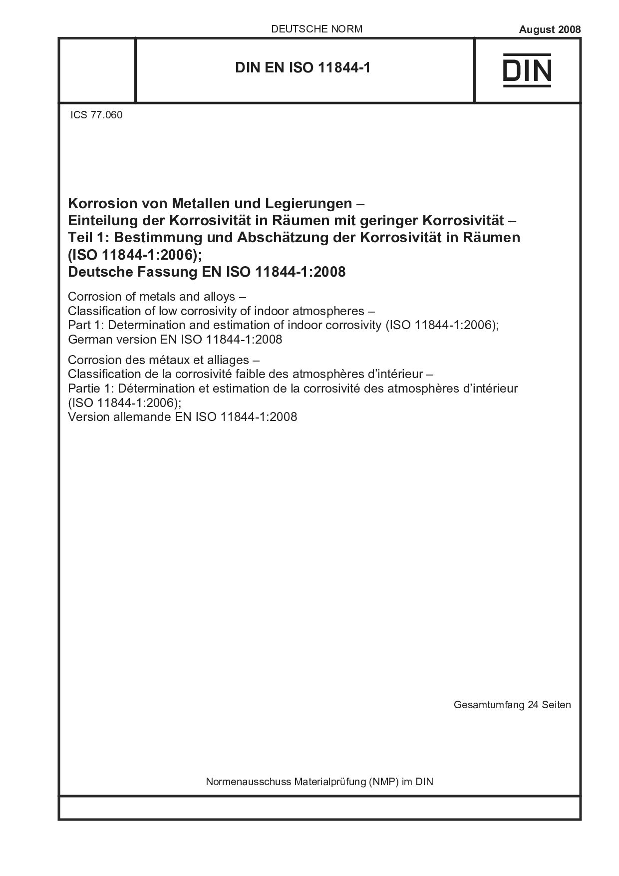 DIN EN ISO 11844-1:2008封面图