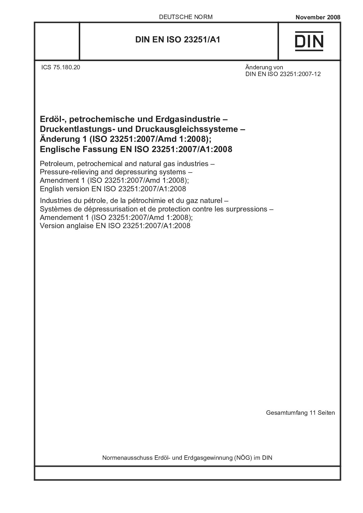 DIN EN ISO 23251/A1:2008