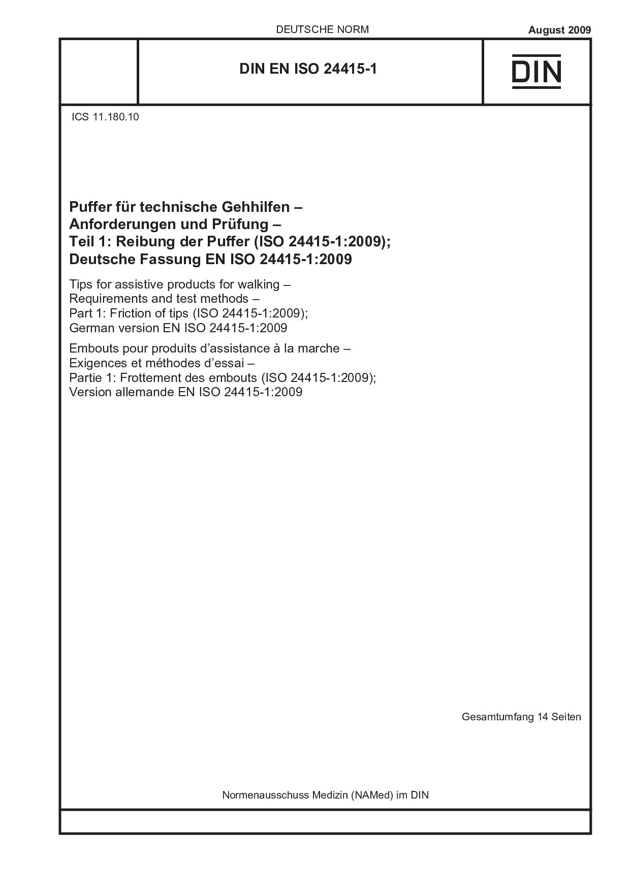 DIN EN ISO 24415-1:2009封面图