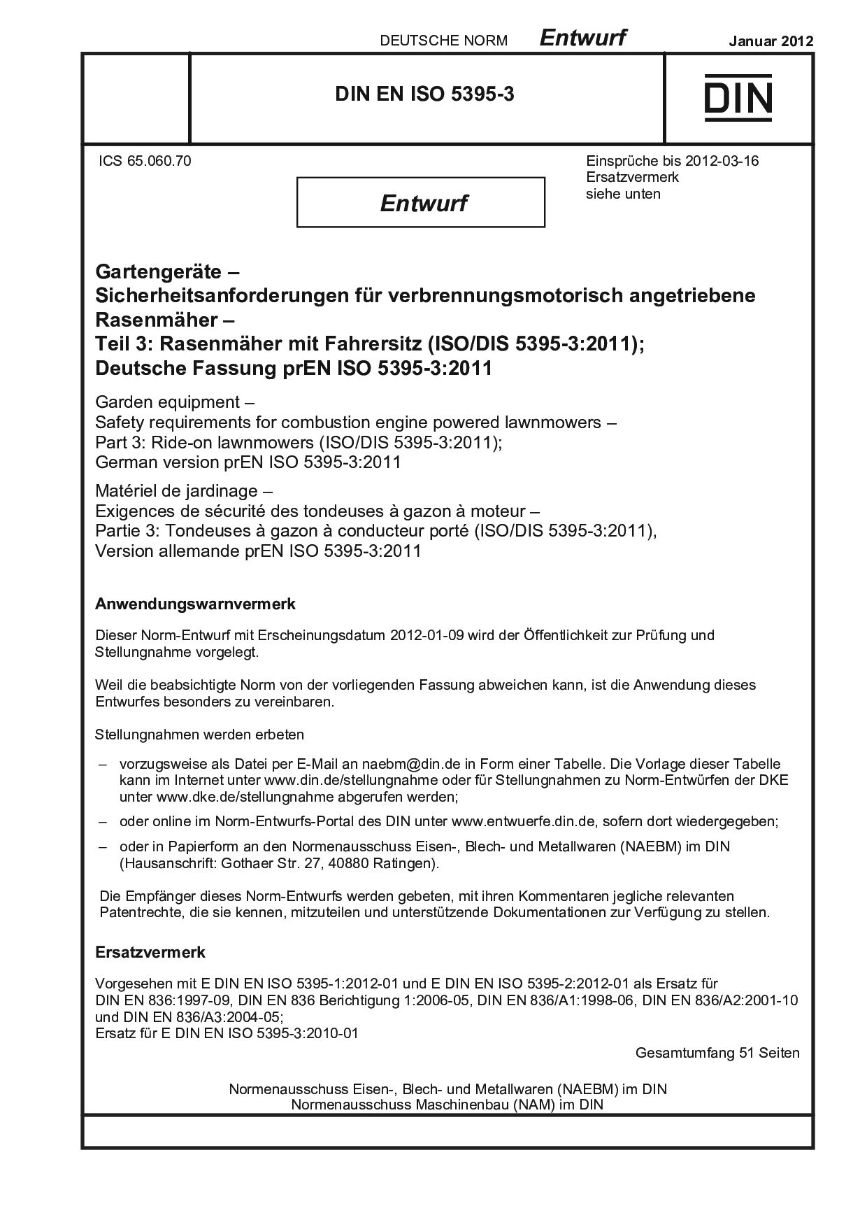 DIN EN ISO 5395-3 E:2012-01封面图