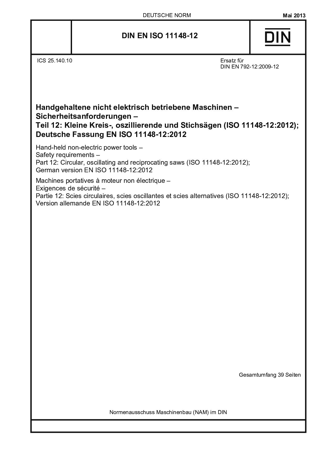 DIN EN ISO 11148-12:2013