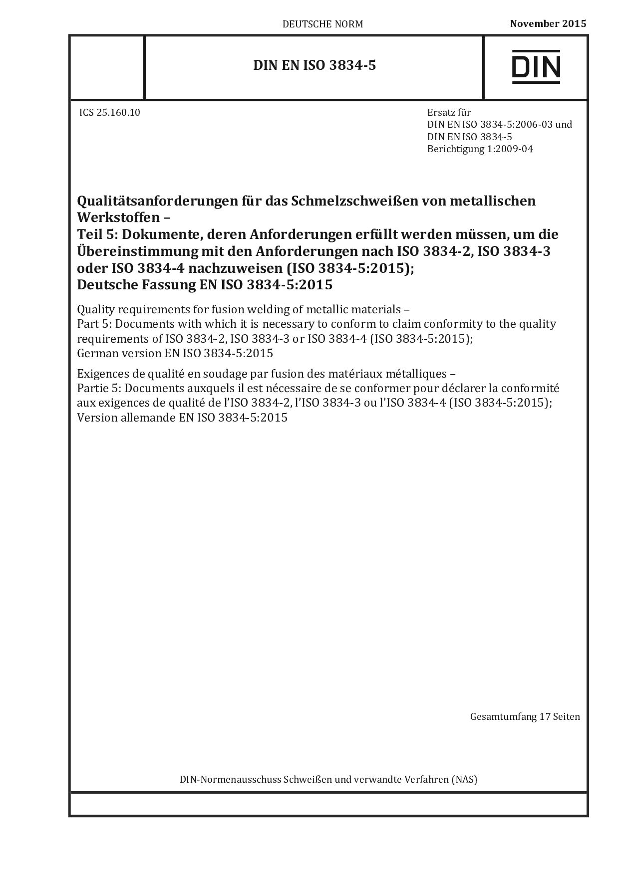 DIN EN ISO 3834-5:2015封面图