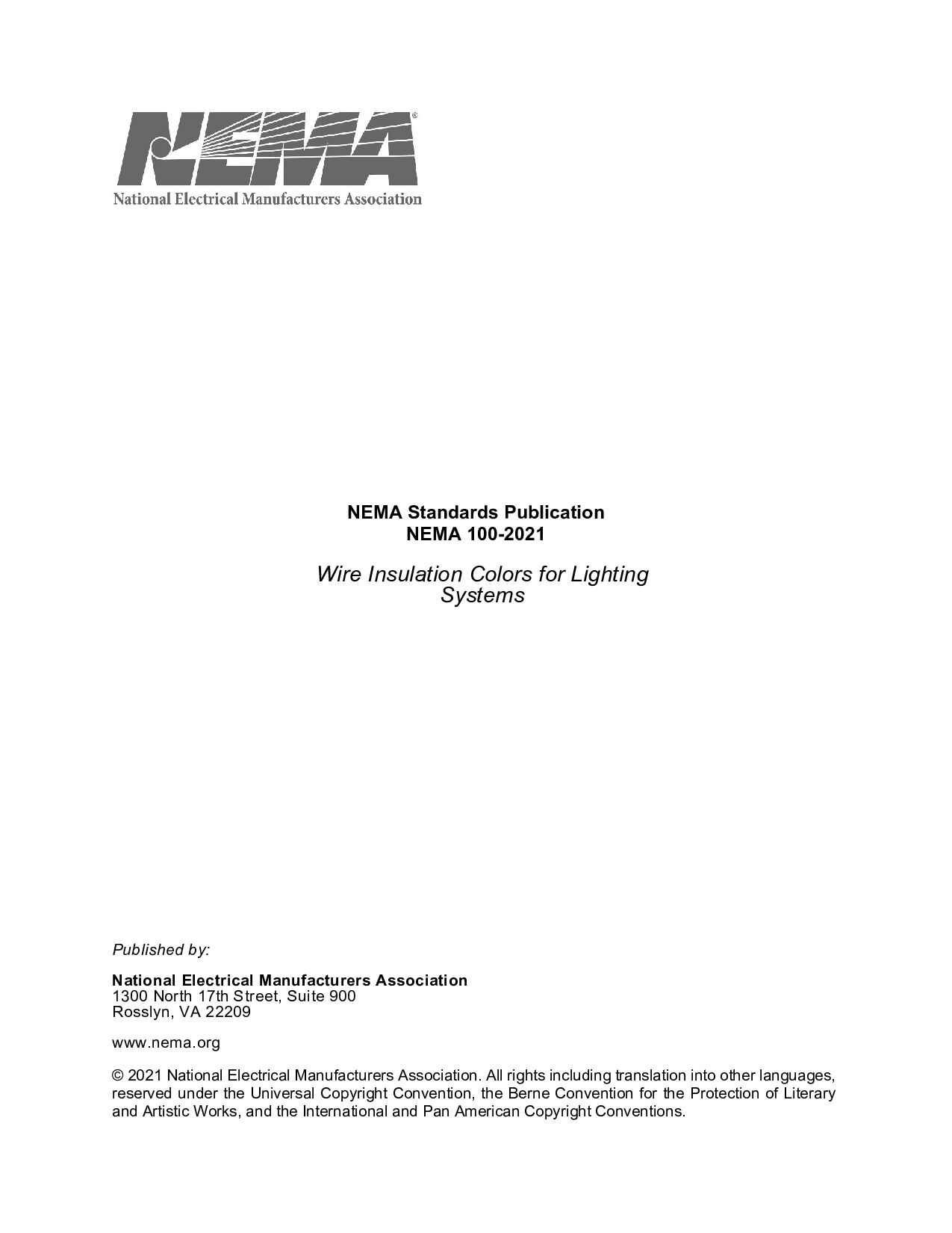 NEMA 100-2021封面图