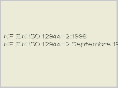 NF EN ISO 12944-2 Septembre 1998