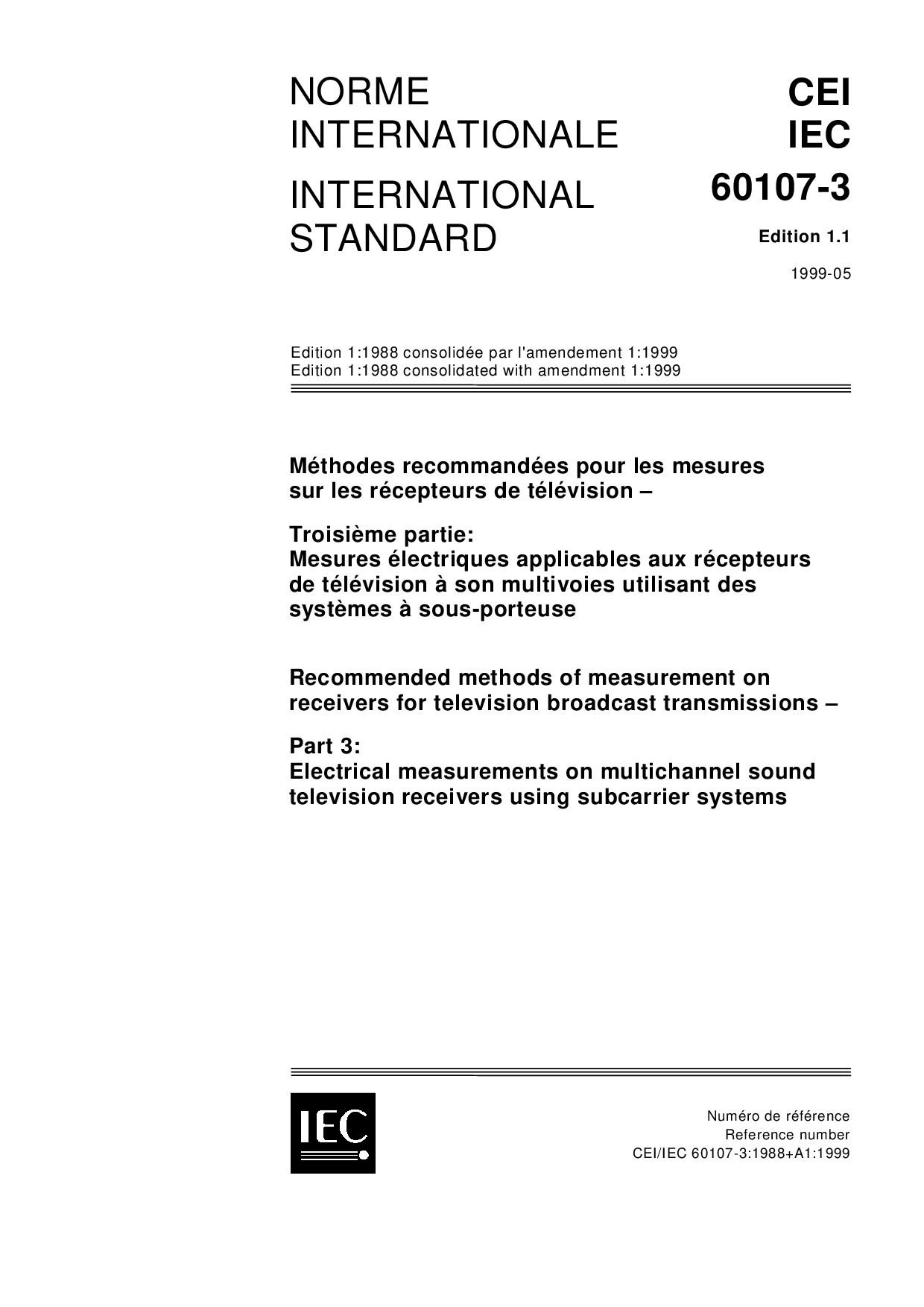 IEC 60107-3:1999封面图