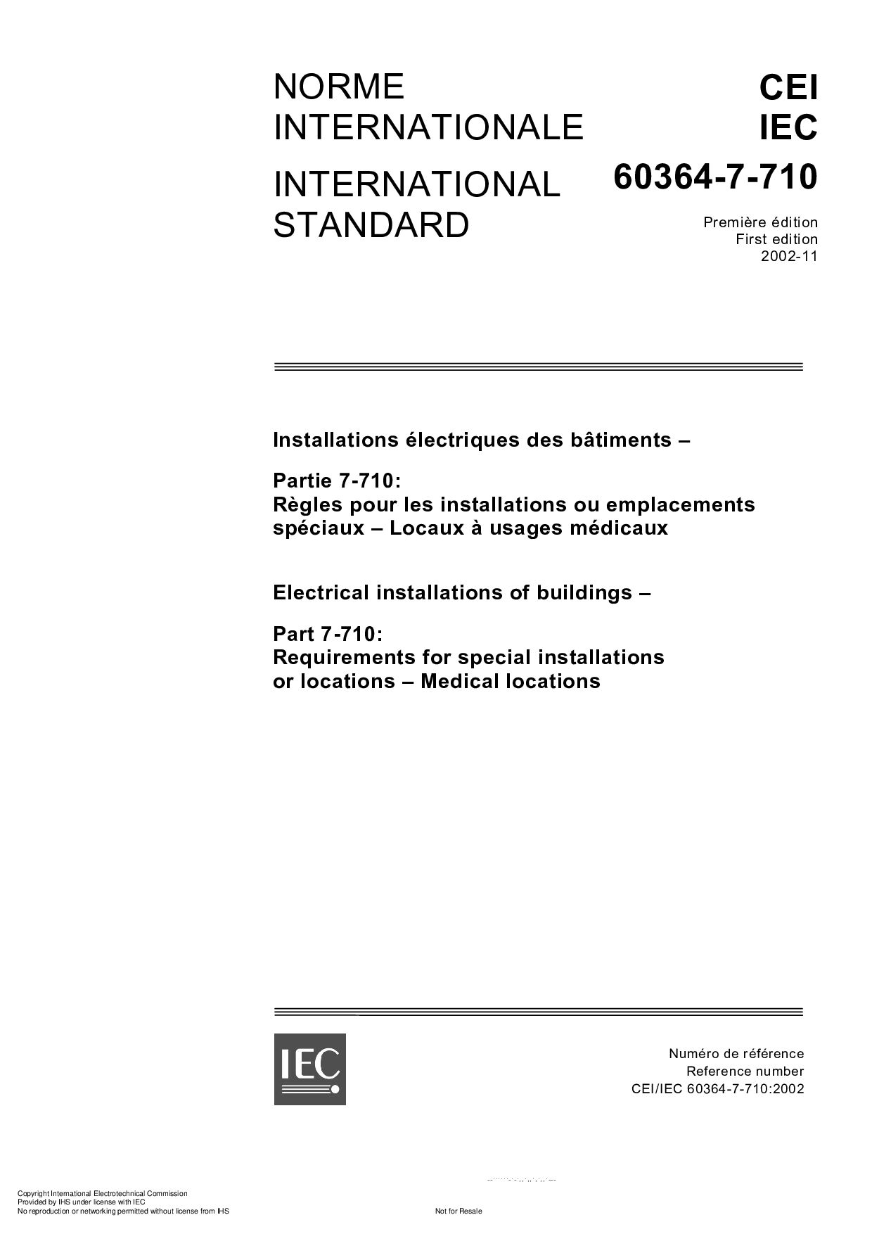 IEC 60364-7-710:2002封面图