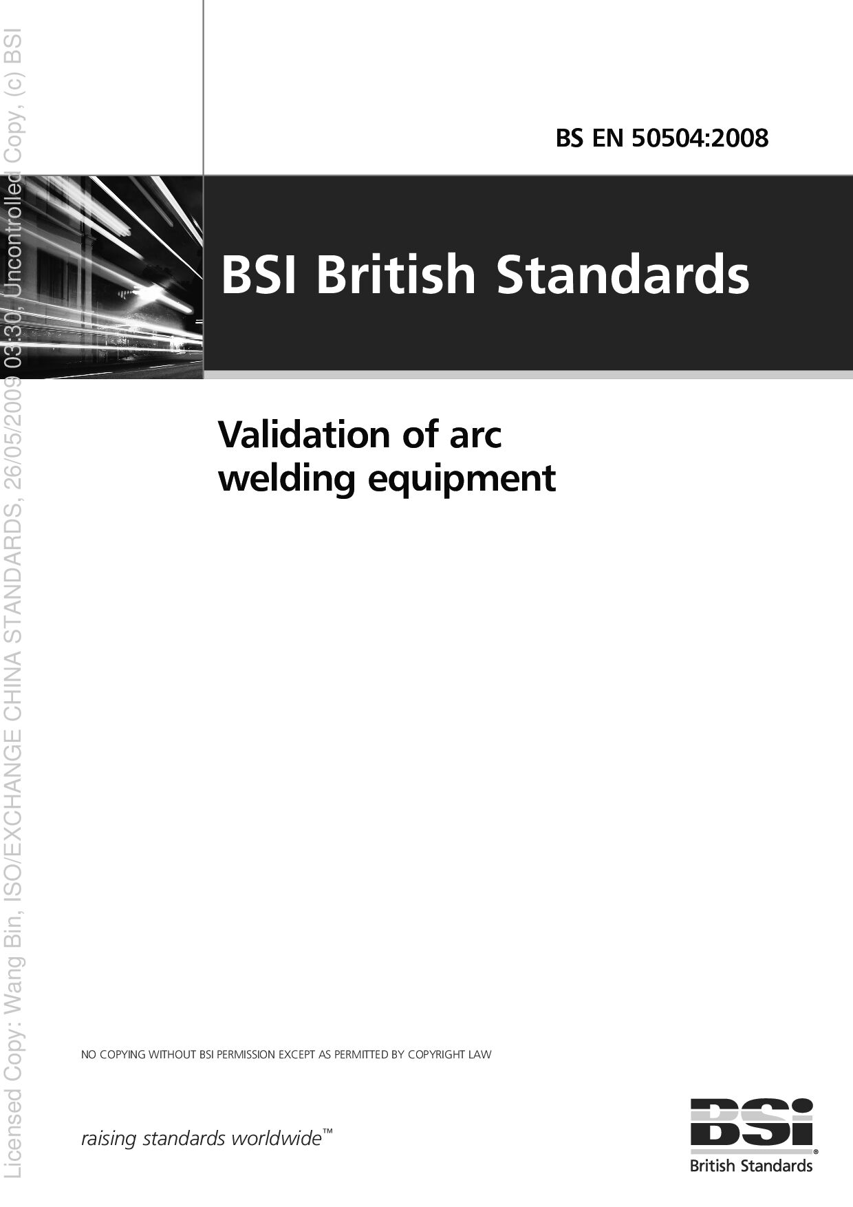 BS EN 50504:2008封面图