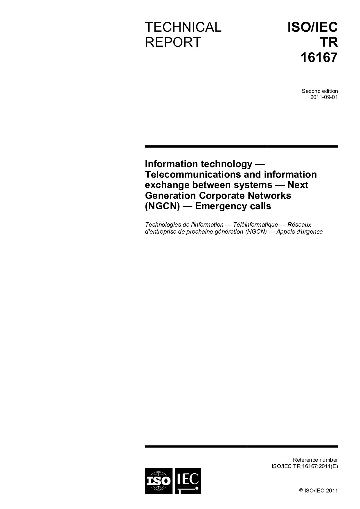 ISO/IEC TR 16167:2011