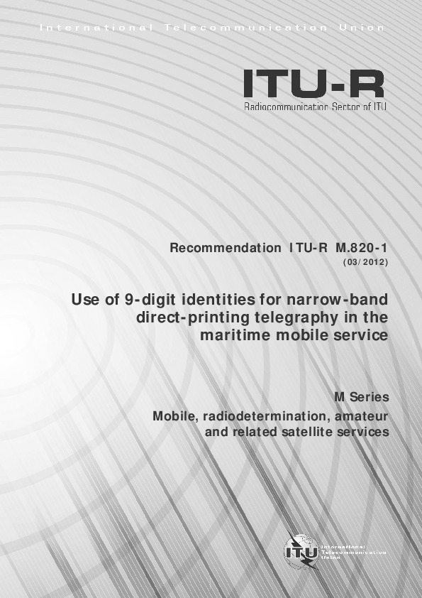 ITU-R M.820-1-2012