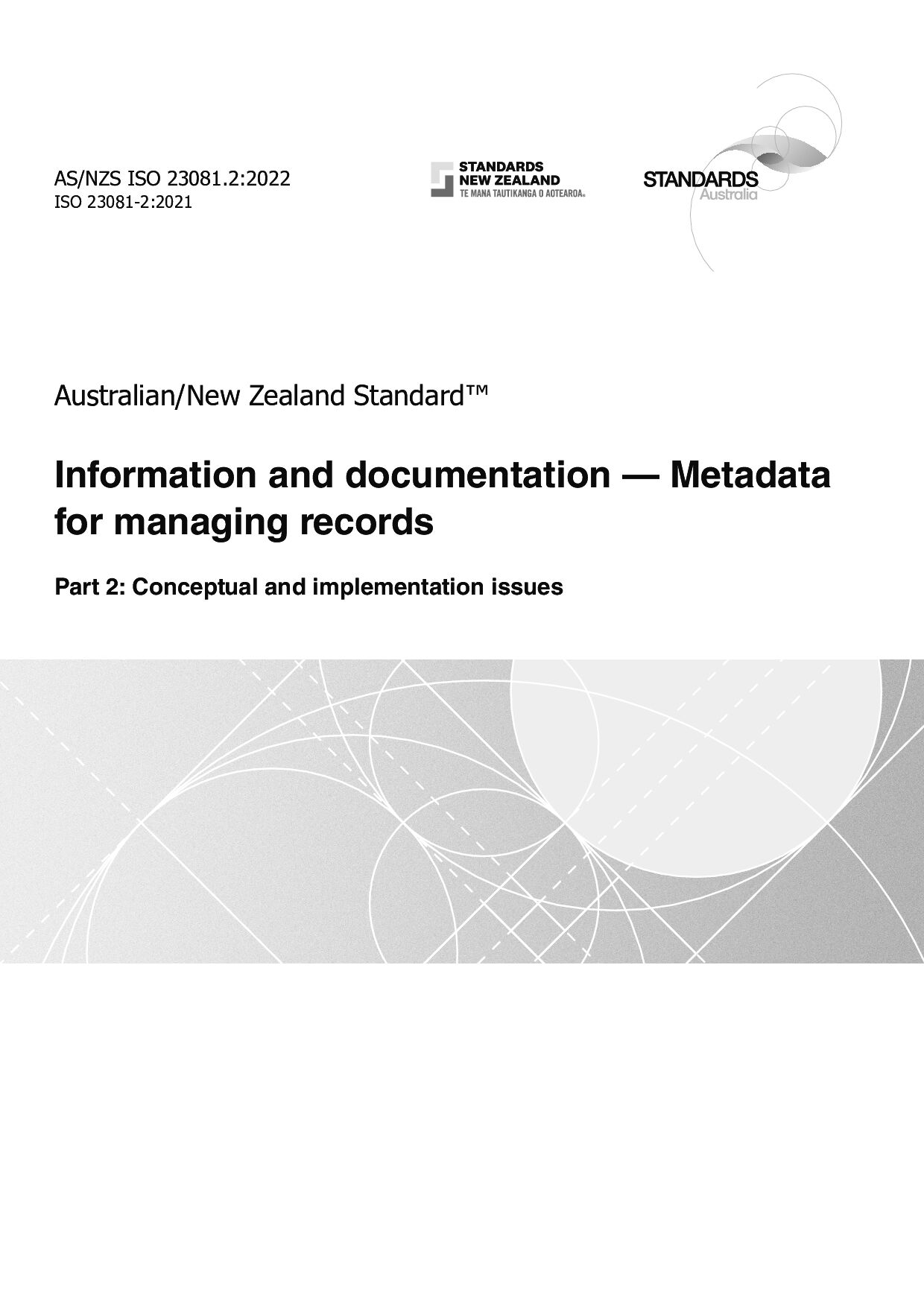 AS/NZS ISO 23081.2:2022封面图
