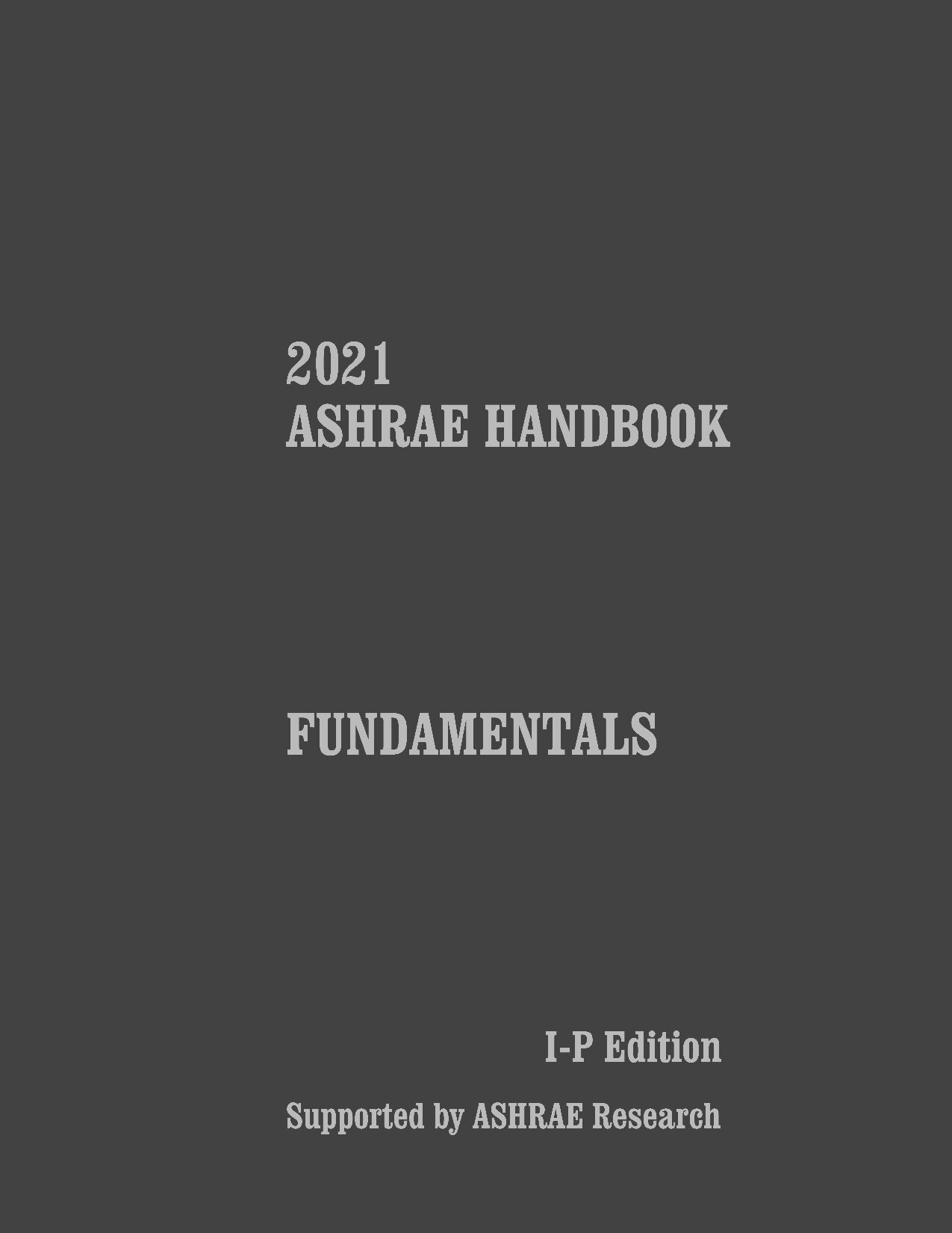 NFPA 2021 ASHRAE Handbook - Fundamentals (I-P)封面图