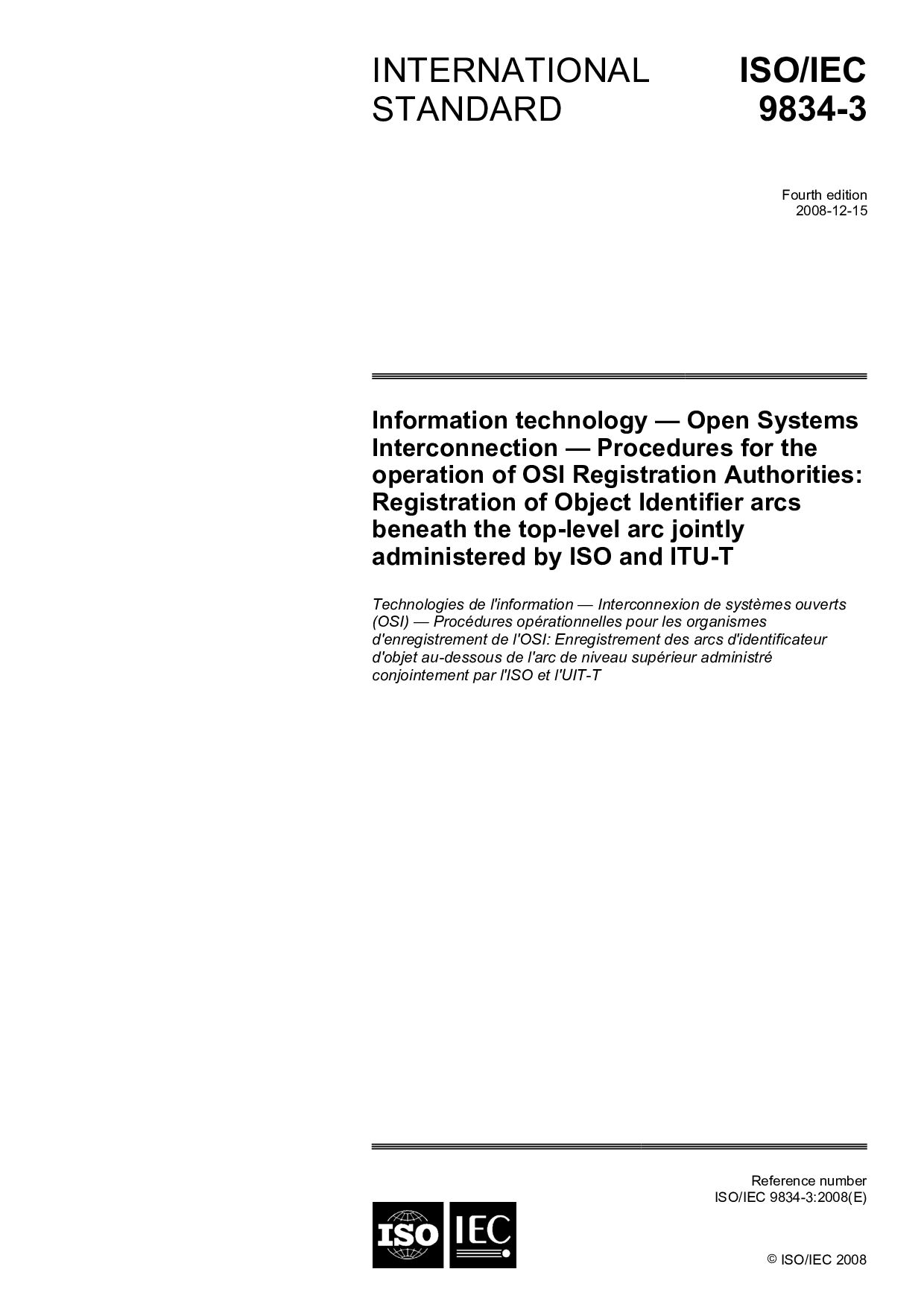 ISO/IEC 9834-3:2008封面图