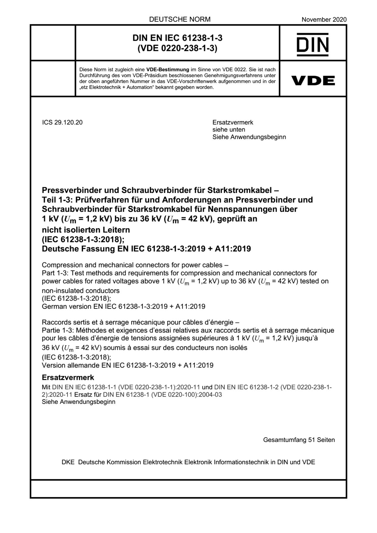 DIN EN IEC 61238-1-3:2020封面图