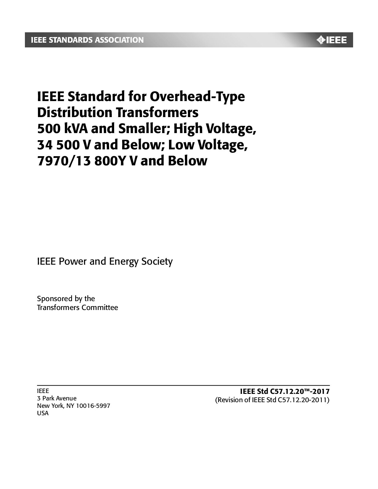 IEEE C57.12.20-2017封面图