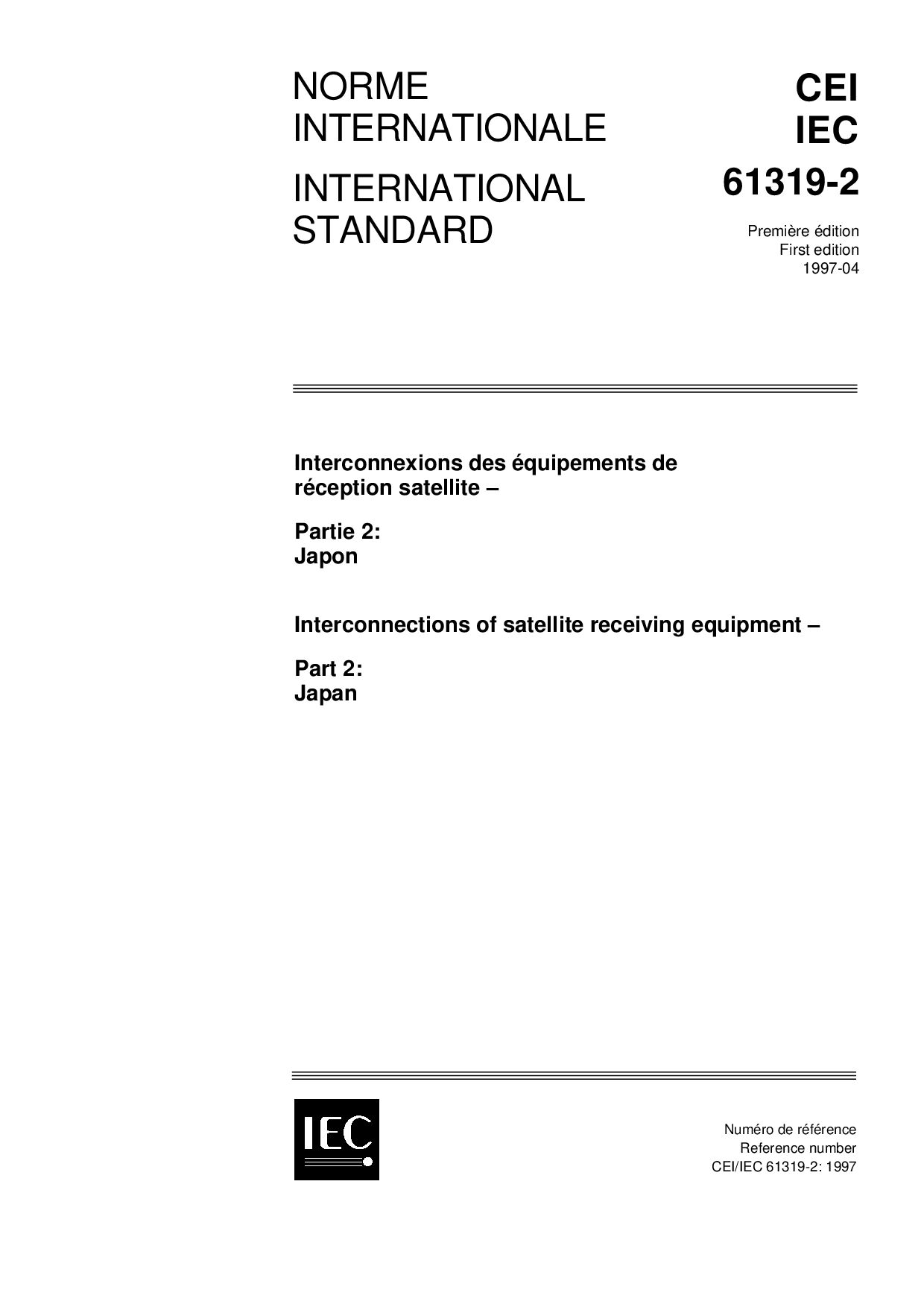 IEC 61319-2:1997封面图